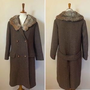 Stunning Vintage 50’s/60’s Wool and Rabbit Fur Coat